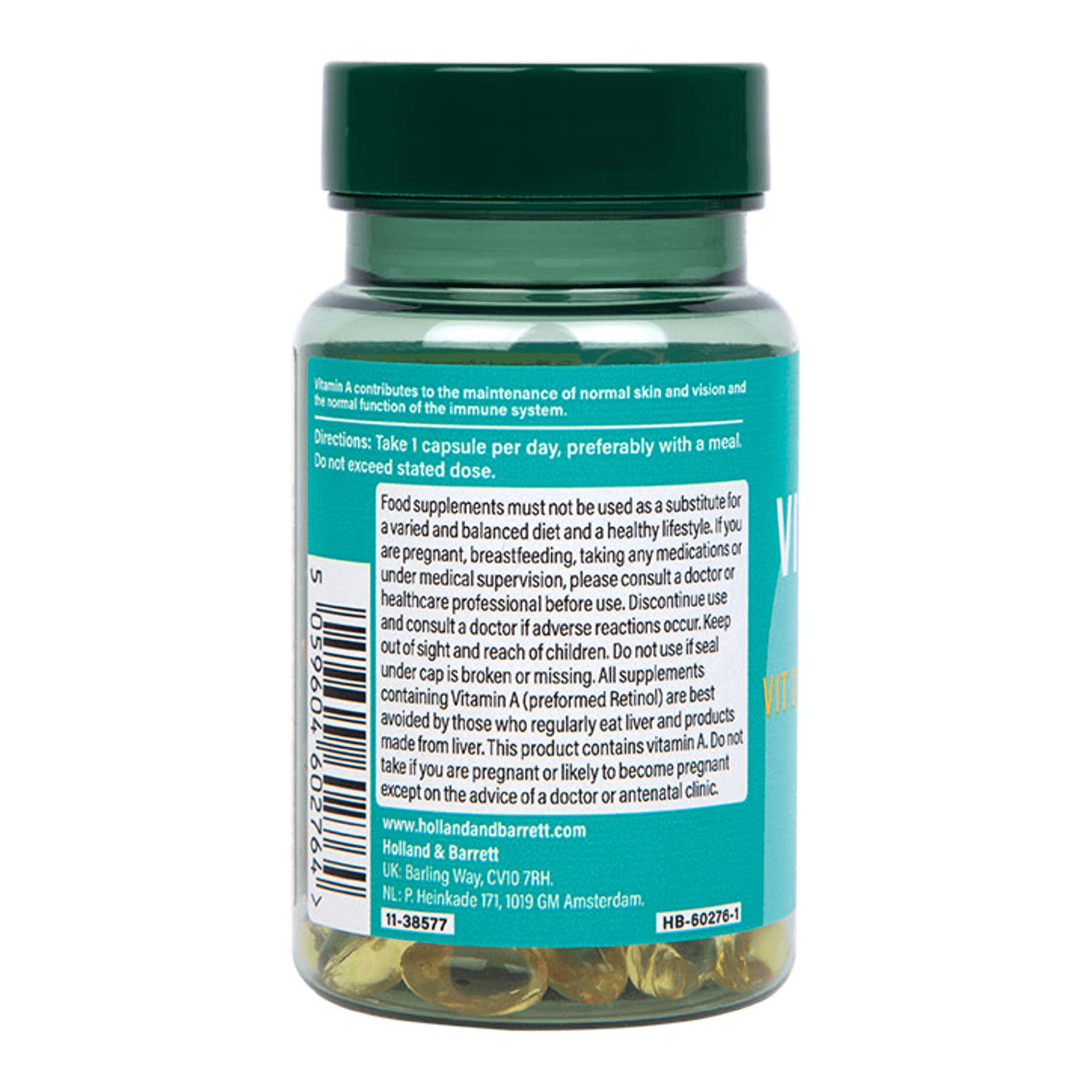 Holland & Barrett Vitamin A 3300 I.U Softgel Capsules | Holland & Barrett