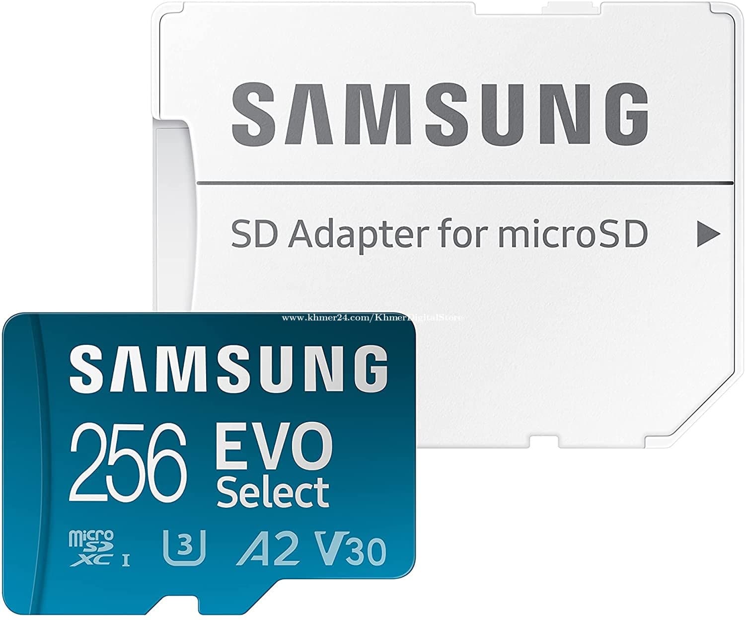 SAMSUNG EVO Select Micro SD-Memory-Card + Adapter, 256GB microSDXC ...