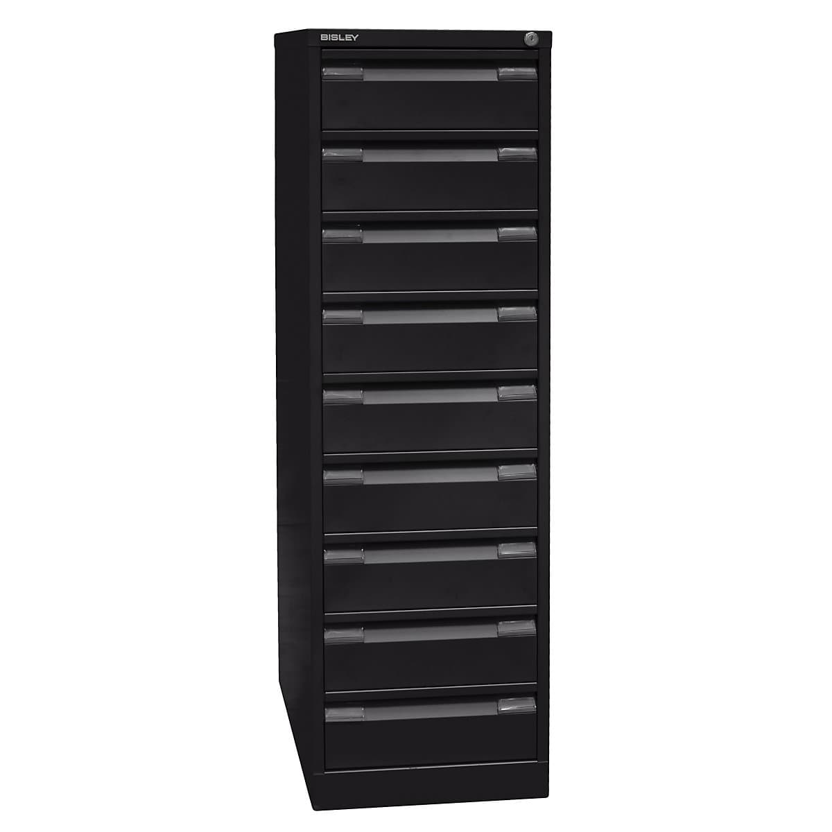 Card file cabinet – BISLEY: double track, A6, 9 drawers | kaiserkraft
