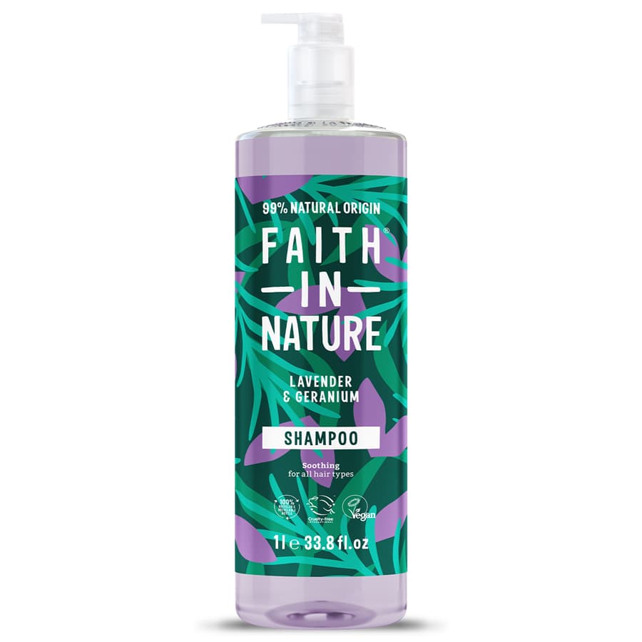 Faith in Nature Lavender & Geranium Shampoo - 1L - Faith In Nature