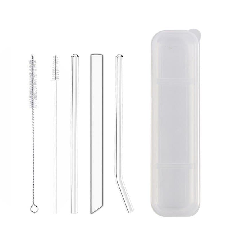 4Pcs/Set Glass Straw Eco-friendly Straws Reusable ... – Grandado