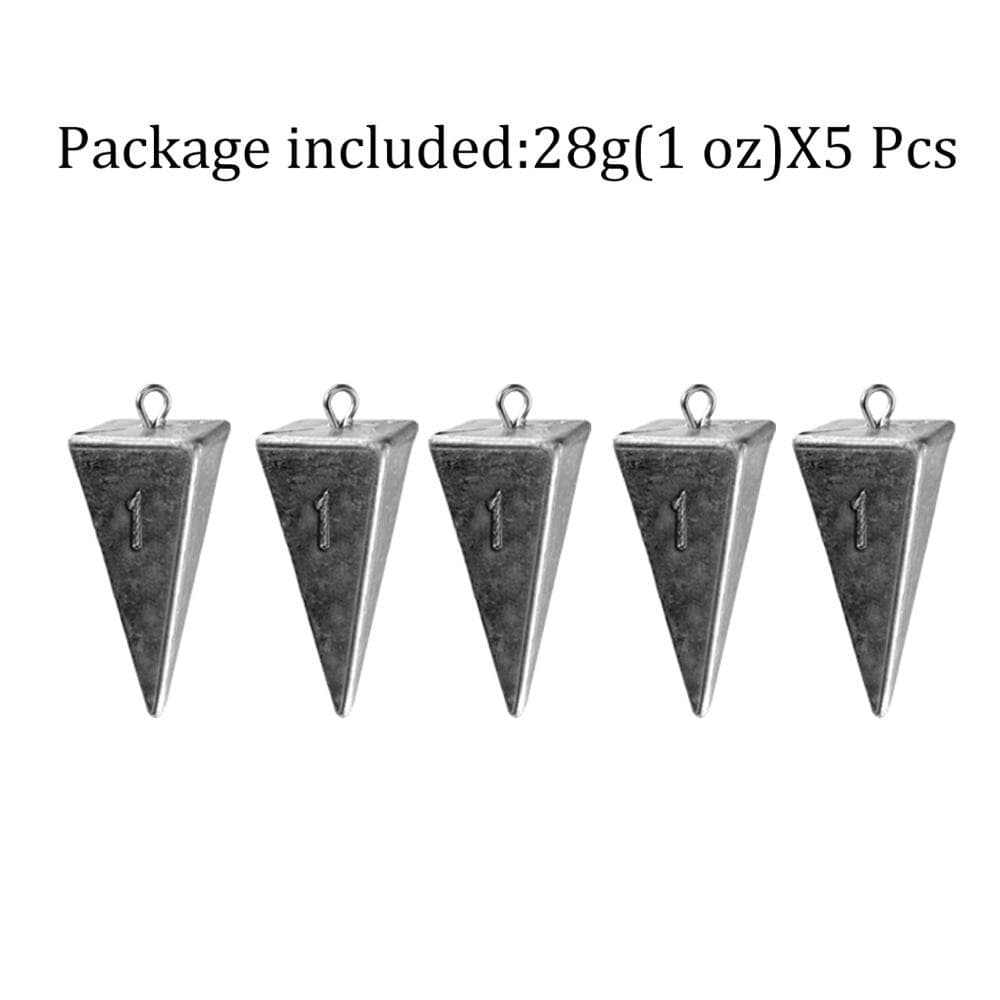 5pcs/lot Pyramid Sinker Fishing Weights Kit Bullet... – Vicedeal