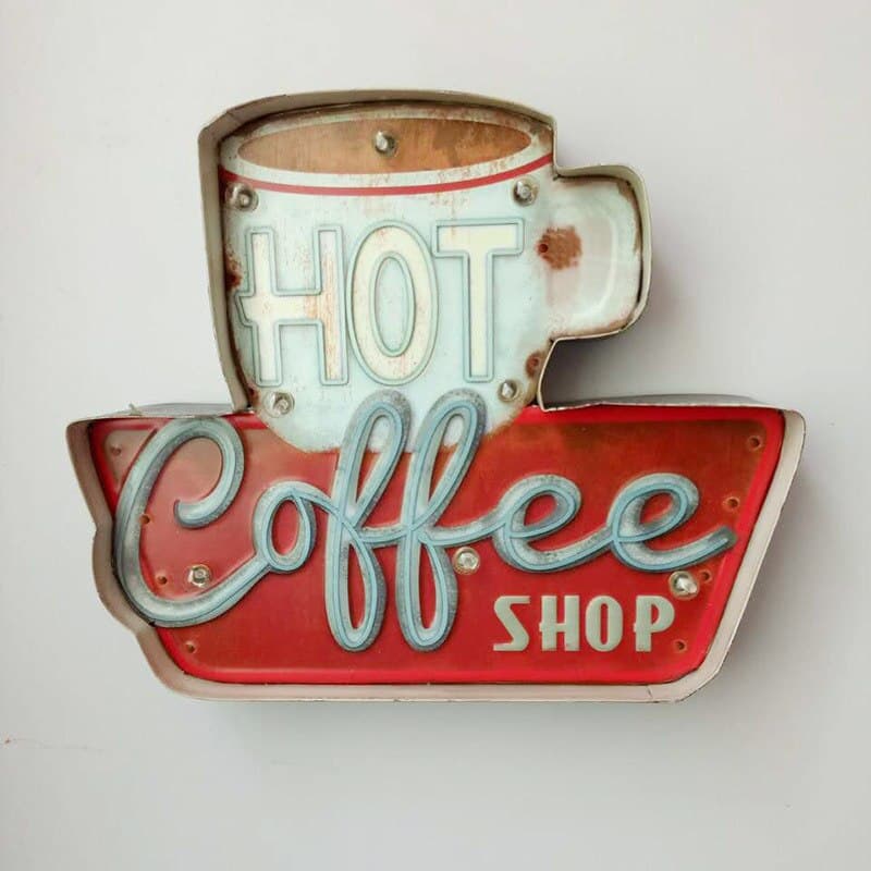Coffee LED Signs Vintage Cafe Shop Decorative Neon... – Vicedeal