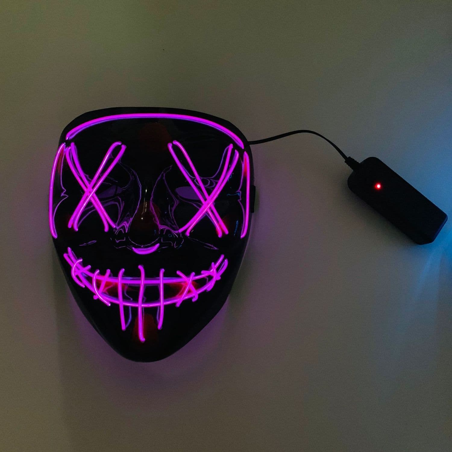 Halloween Mask LED Light Up Party Masks The Purge ... – Grandado