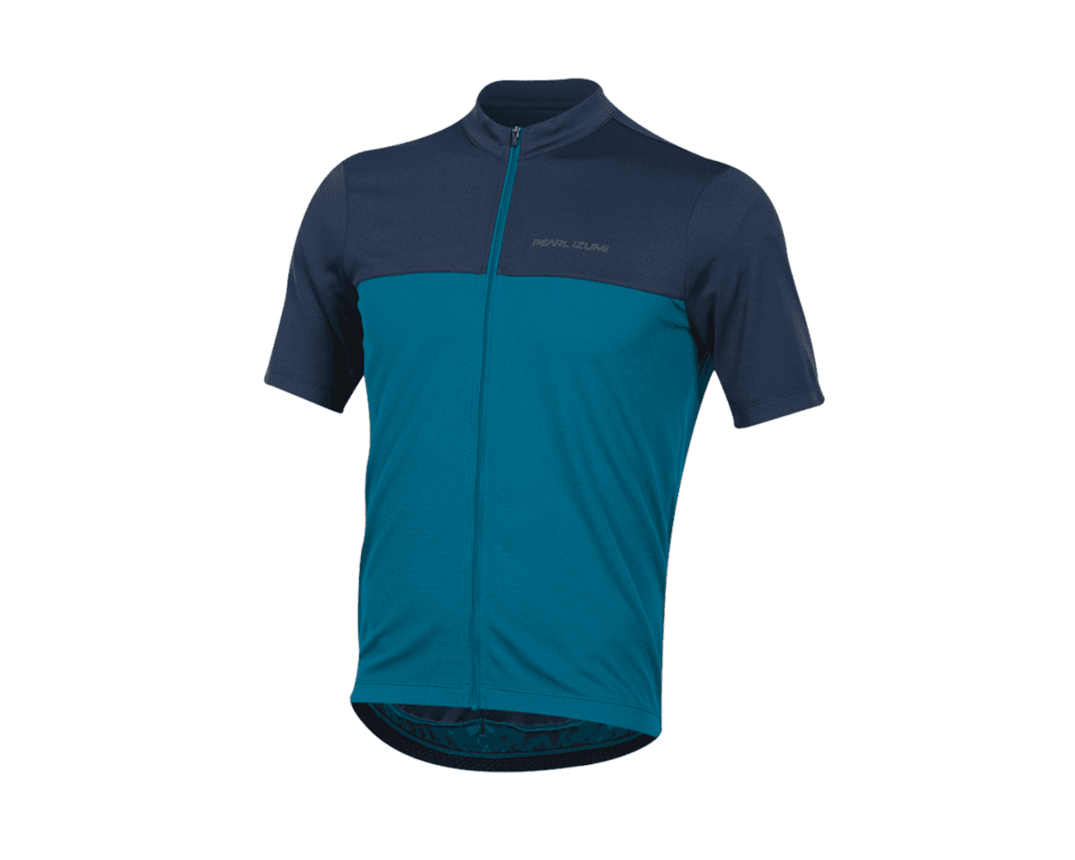 Pearl iZUMi Quest Short Sleeve Jersey (Navy/Teal) - Performance Bicycle