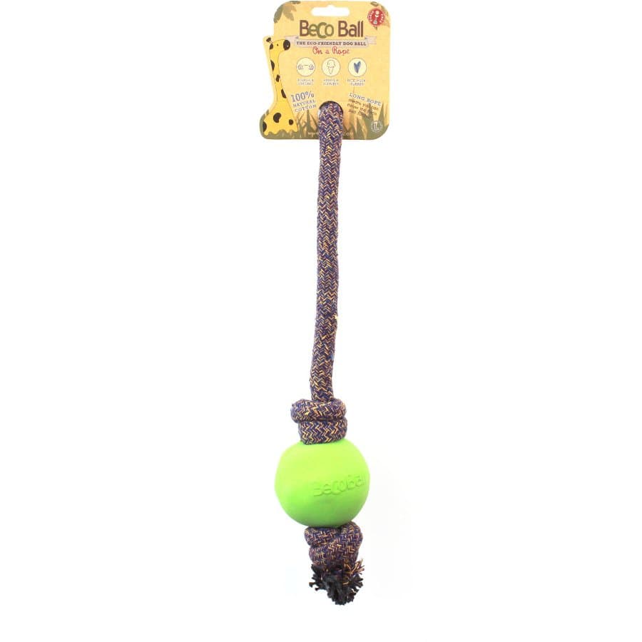 Beco Pets Recycled Rubber Ball on a Rope