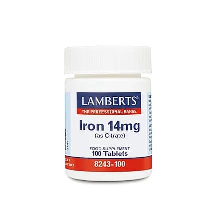 Iron 14mg - 100 Tablets - Lamberts