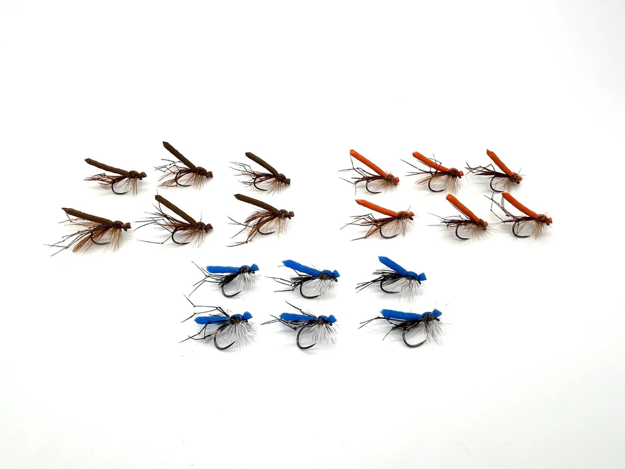 Pack of 18 assorted Foam Daddy Long Legs flies for trout fly fishing ...