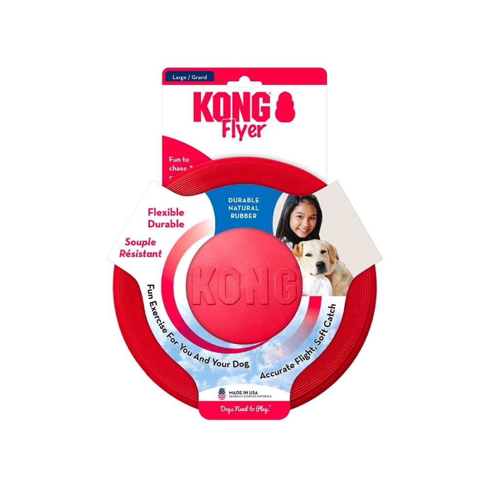 KONG Flyer LARGE - Disco de borracha durável para cães | Emporium dos Cães