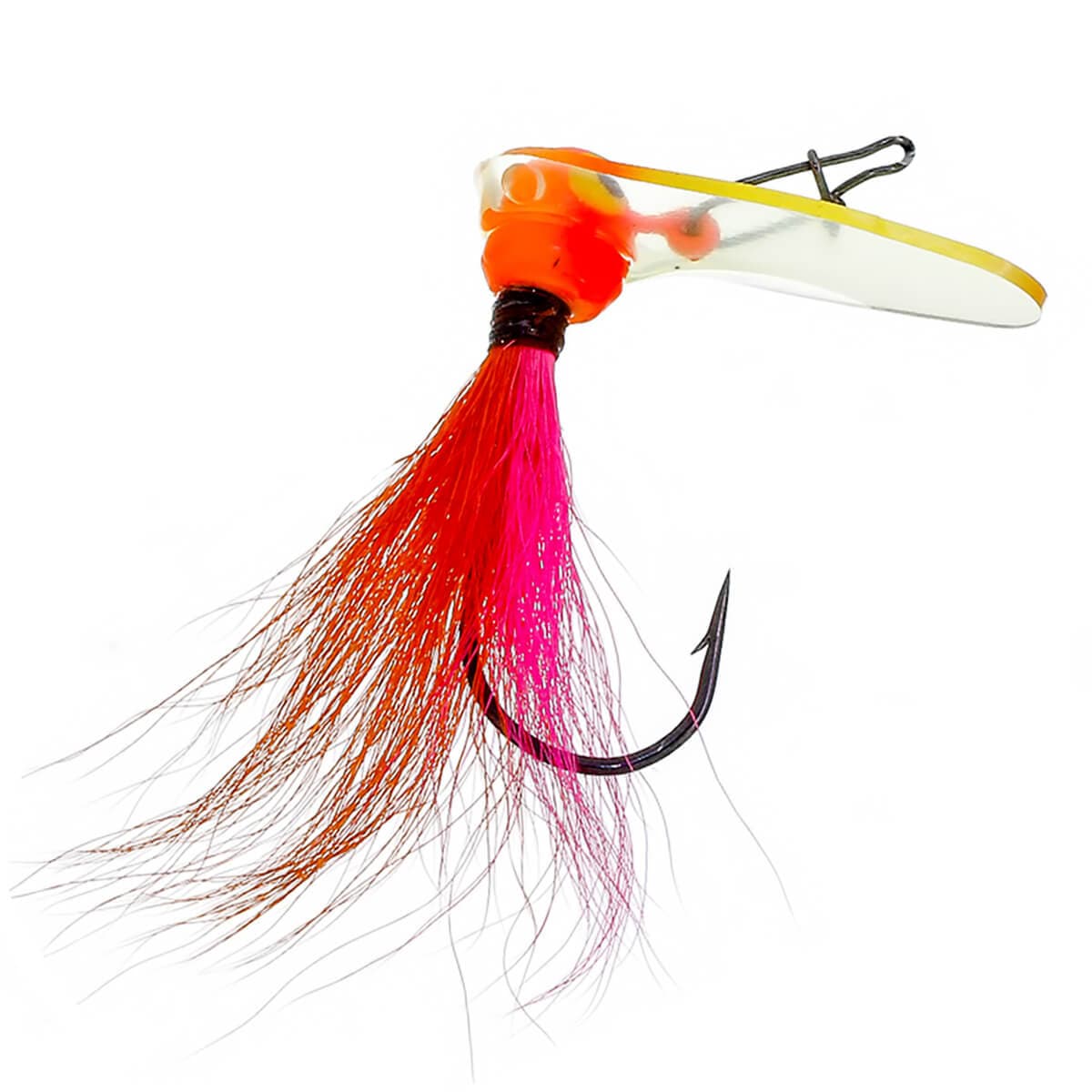 Jig Luck e Strike Scrounger Bucktail Jig PNK/ORG | 8,0 gr
