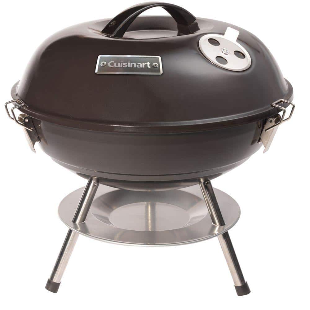 CUISINART OUTDOORS 14 in. Portable Charcoal Grill in Black CCG-190 ...