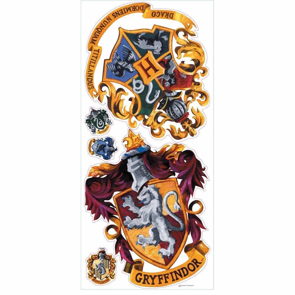RoomMates 5 in. x 19 in. Harry Potter Crest Peel and Stick Giant Wall ...