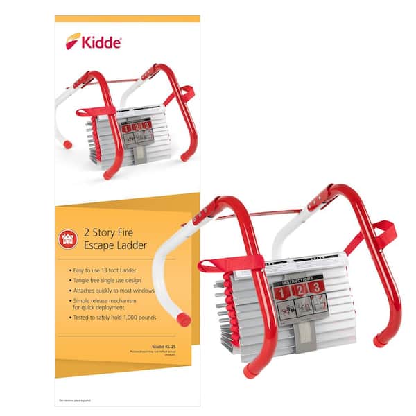 Kidde 468193 KL-2S, Story Fire Escape Ladder With Anti-Slip, 60% OFF