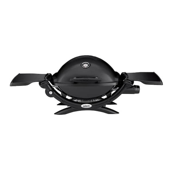 Weber Q 1200 1-Burner Portable Tabletop Propane Gas Grill in Black with ...
