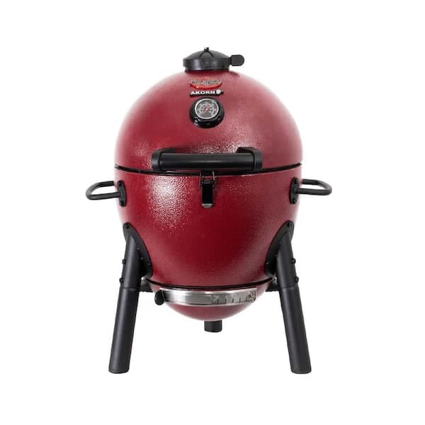 Char-Griller Akorn Jr. 14 in. Portable Kamado Charcoal Grill in Red ...