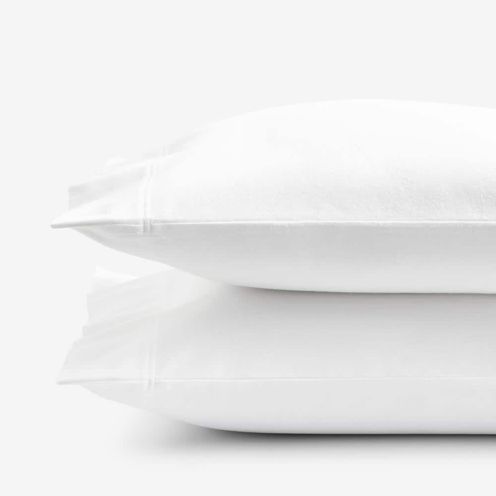 The Company Store Legacy Velvet Flannel White Solid Standard Pillowcase ...