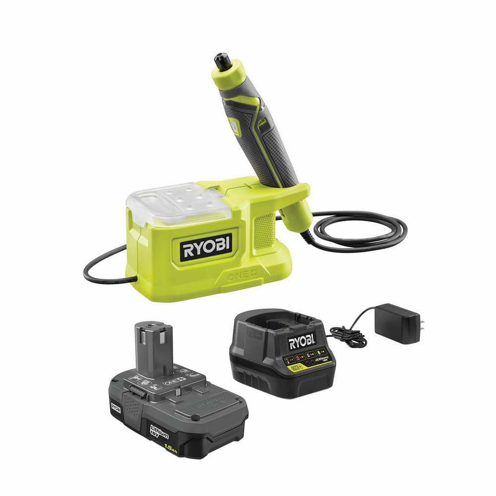 RYOBI ONE+ 18V Cordless Precision Rotary Tool Kit with Precision Rotary ...