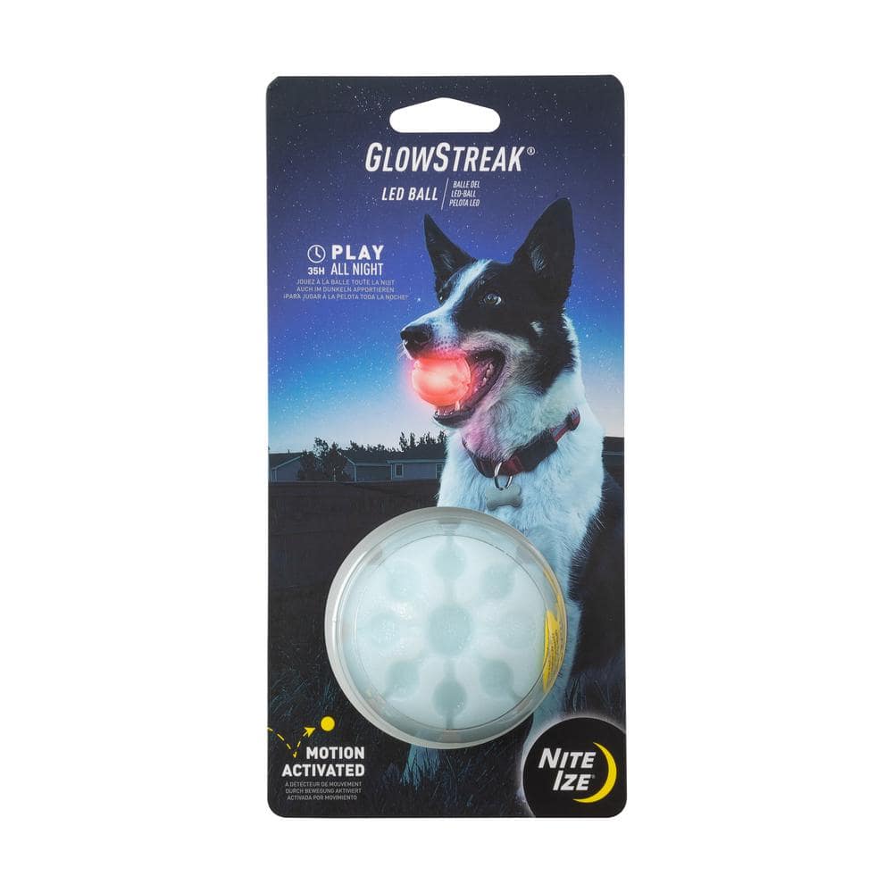 Nite Ize GlowStreak LED Red Ball Dog Toy GSB-10-R7 - The Home Depot