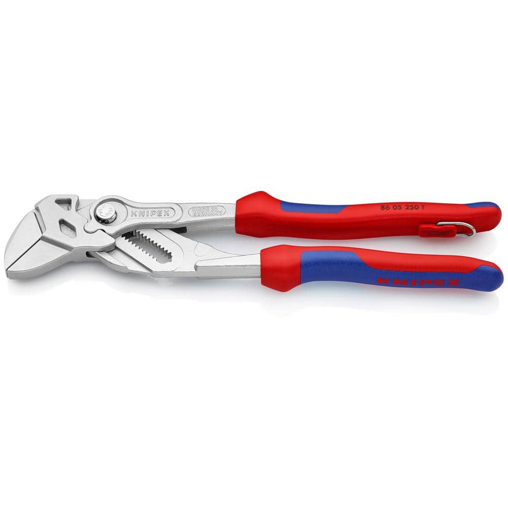 KNIPEX 10 in. Pliers Wrench with Dual-Component Comfort Grips and ...