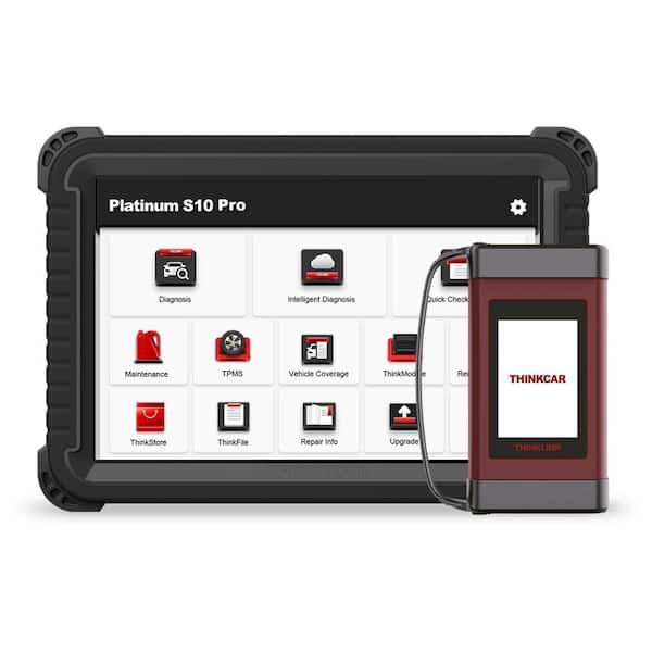 Thinkcar 10 in. Professional Vehicle Diagnostic Scanner Tool OBD2 Car ...
