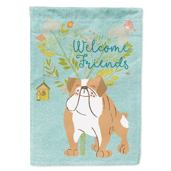 Caroline's Treasures 28 in. x 40 in. Polyester Welcome Friends English ...