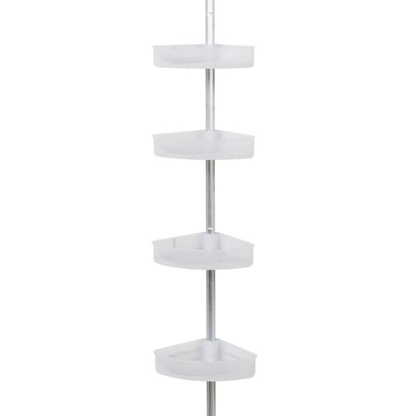 Zenna Home Rust-Resistant Tension Pole Shower Caddy