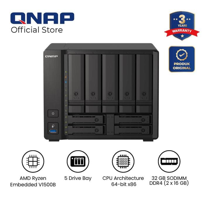 Jual QNAP TS-h973AX-32G 9-BAY NAS 32GB RAM Server Storage Cloud ...