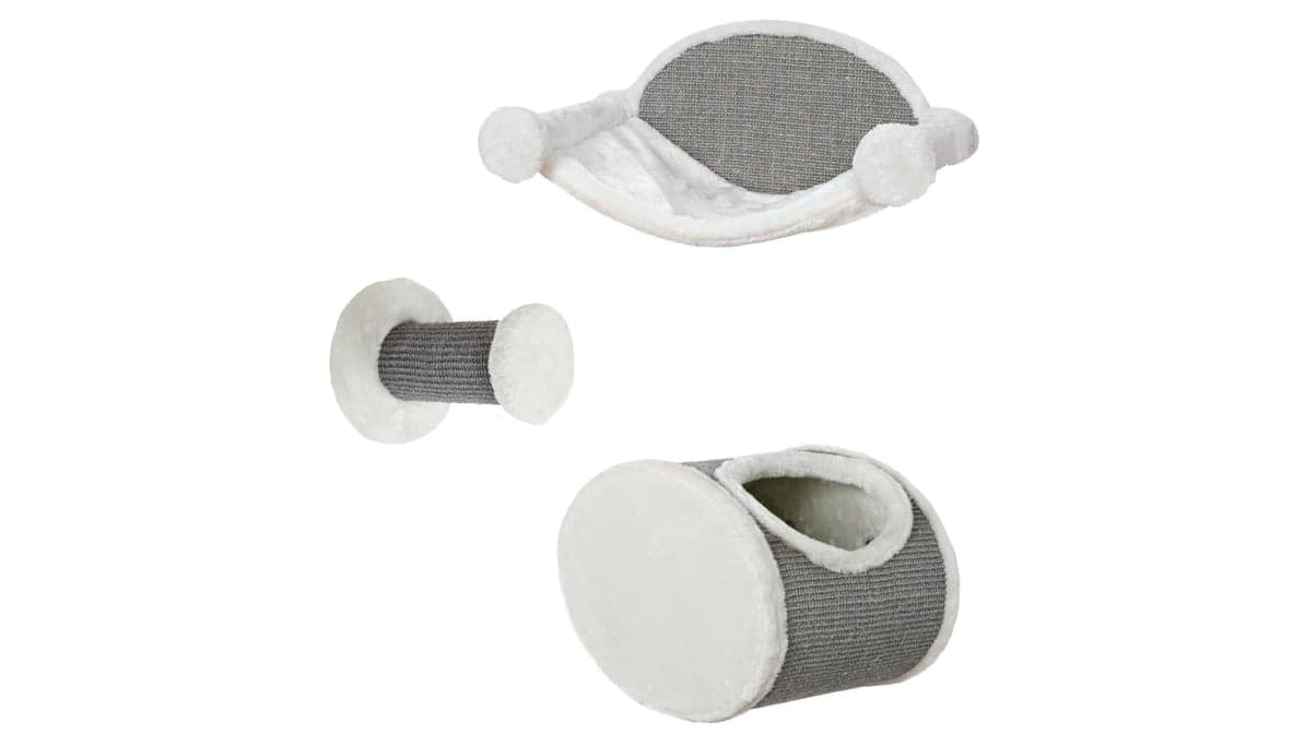 Trixie Liam Wall Mounted 3-Piece Cream & Gray Lounge Set | Delivery ...