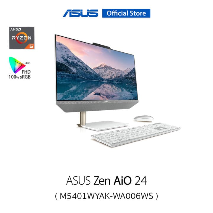 ASUS Zen AiO 24 M5401WYAK-WA006WS, all-in-one, AMD Ryzen 5 5625U, 16GB ...