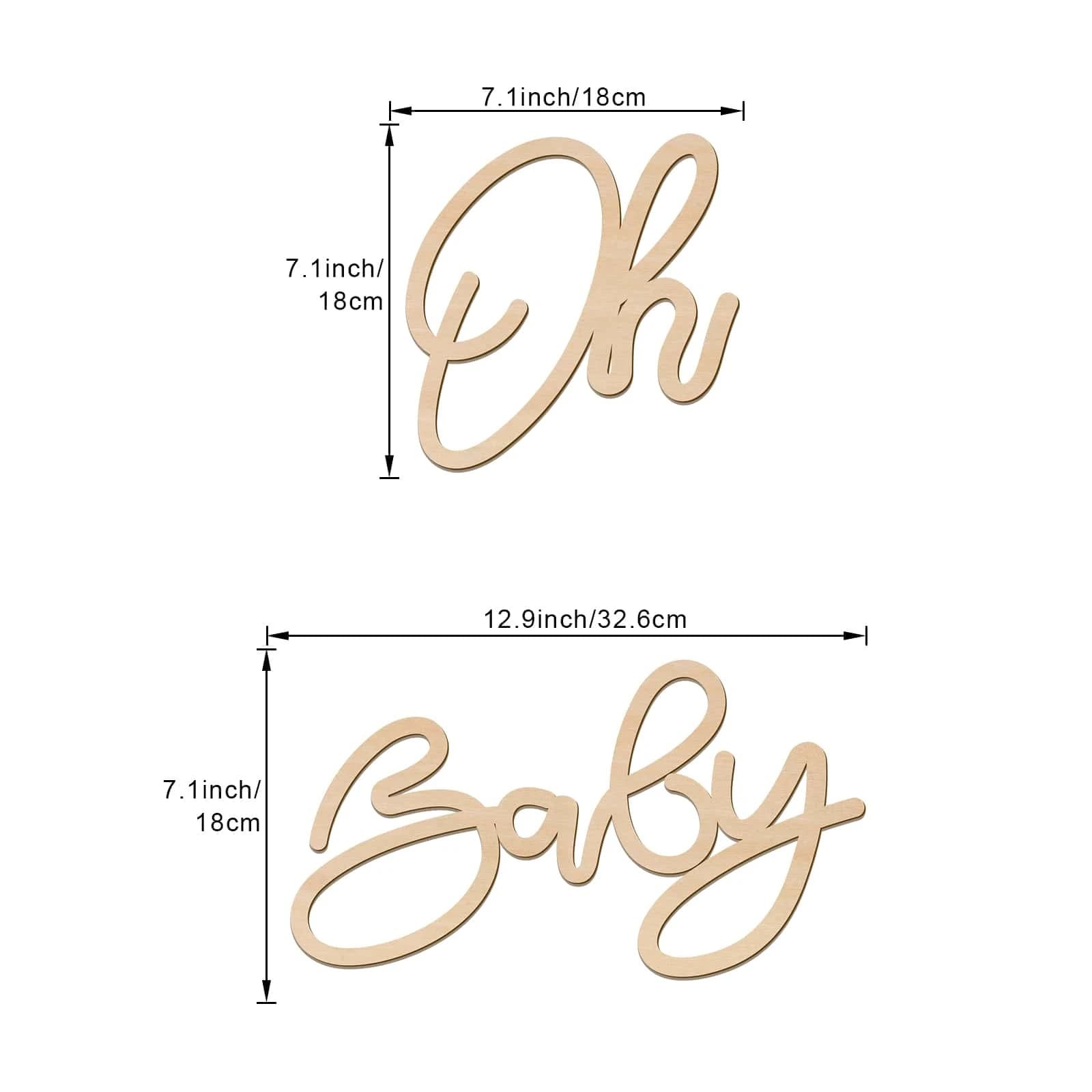 Ginger Ray Oh Baby Wooden Wall Decoration