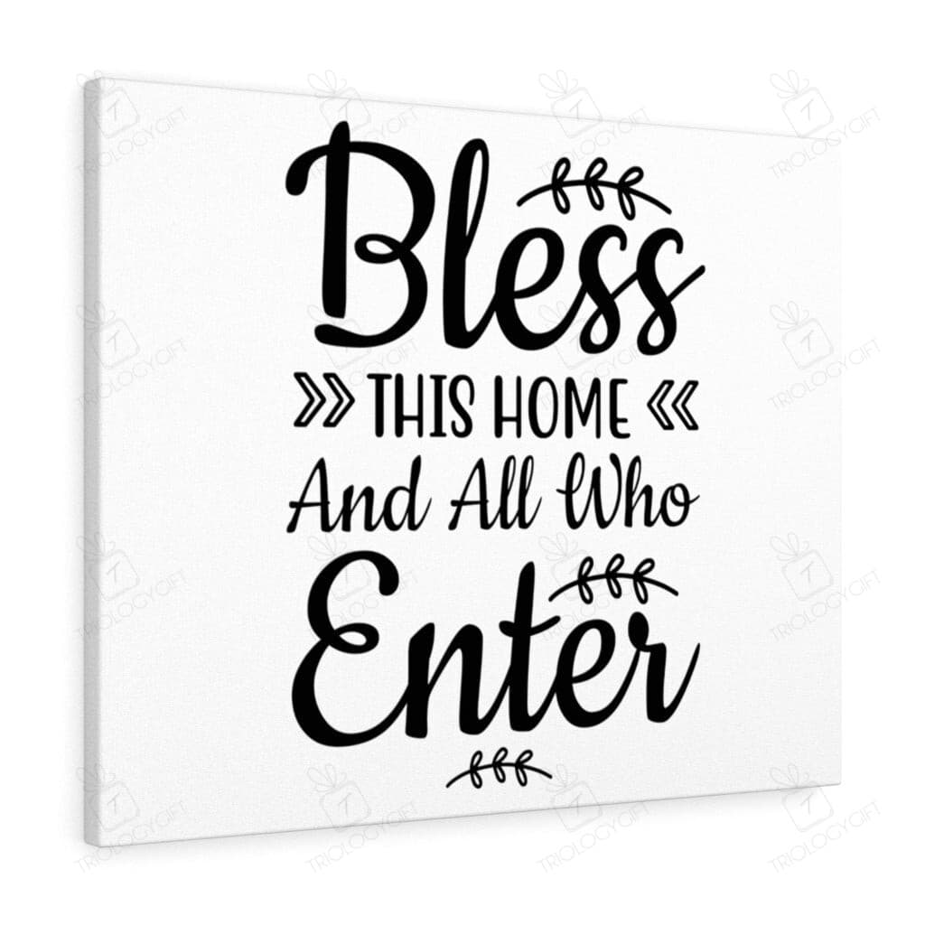 Scripture Canvas Bless This Home Christian Wall Art Bible Verse ...