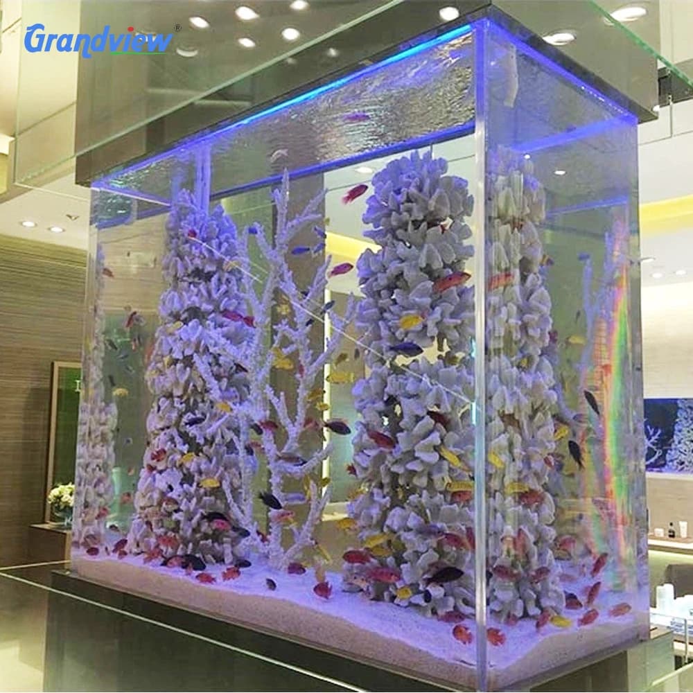 Buy Custom Corner Large Acrylic Fish Tanks / Large Acrylic Glass ...