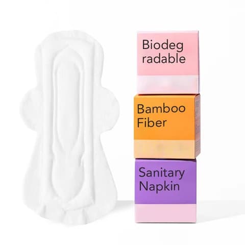 Buy Biodegradable Bamboo Organic Cotton Sanitary Napkin Pads Womans Eco ...