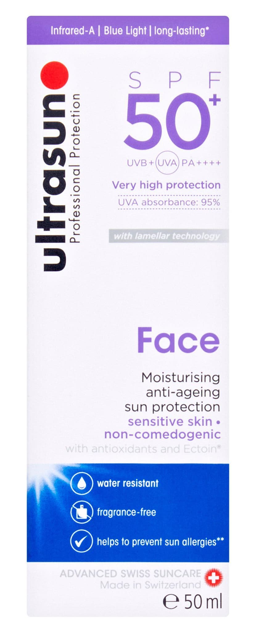 Ultrasun Professional Protection SPF 50 Face Moisturising Anti Ageing ...