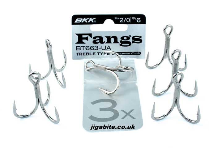 Hooks - Treble Hooks - BKK -Fangs BT63-UA - Jigabite.co.uk Fishing Jigs