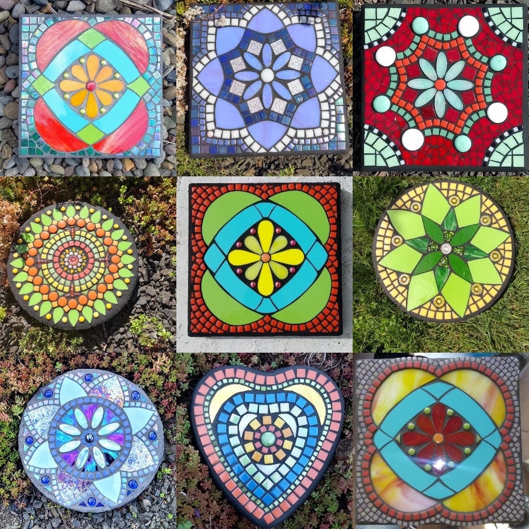 Mosaic Garden Stepping Stones Patterns Mosaic Stepping Stone. #mosaic