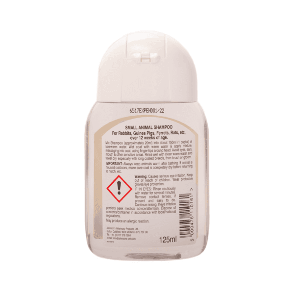 K016 Small Animal Cleansing Shampoo - 125ml - Pack Of 6 | Johnsons ...