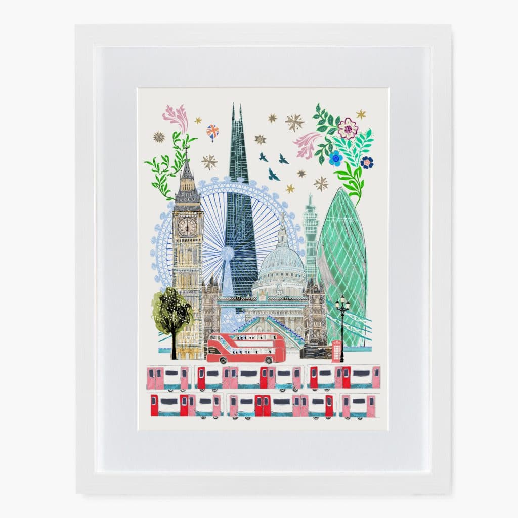 London Skyline Art Print - Josie Shenoy Illustration