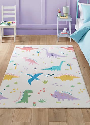 Catherine Lansfield Kids Dinosaur Friends Rug | Kaleidoscope