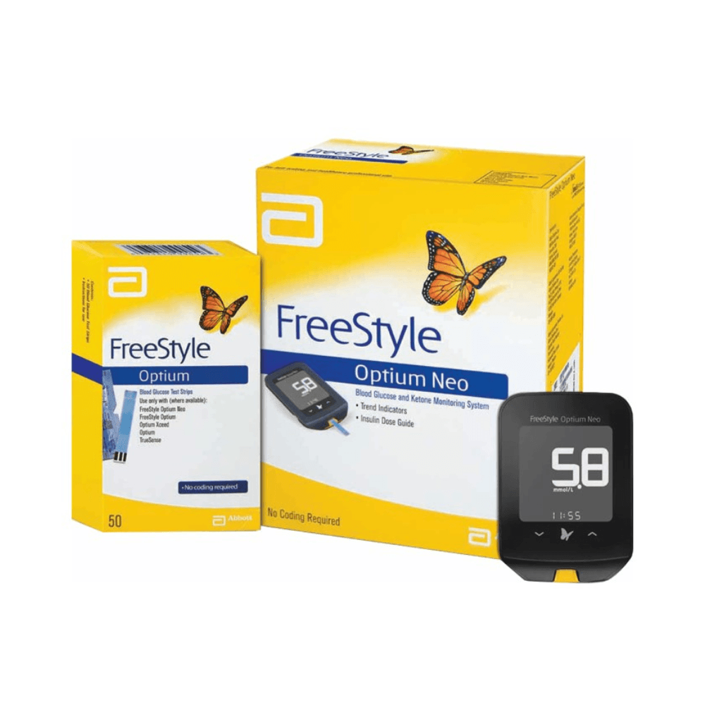 FreeStyle Optium Neo Meter + Blood Glucose Test Strips 50s [EXP: OCT'25 ...