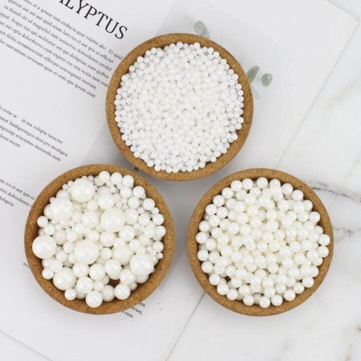 500 GRAMS EDIBLE WHITE PEARL DRAGEES CANDY CAKE DECORATION | Lazada PH