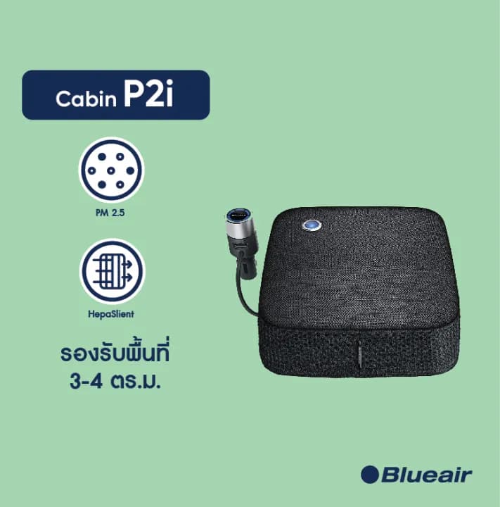 Blueair เครื่องฟอกอากาศในรถยนต์ รุ่น Cabin P2i กรองอากาศ ดักจับ ฝุ่น ...
