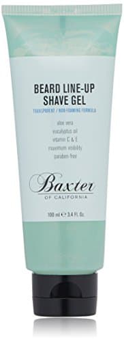 Baxter of California Beard Line-Up Shave Gel for Men - Mint Scented, Non-Foaming, Paraben-Free, Clear Formula for Precise Shaving, Soothes & Hydrates All Skin Types, 3.4 fl Oz