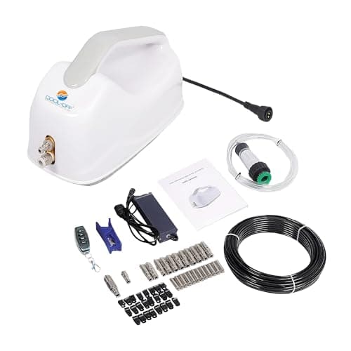 High Pressure Patio Misting System, 750 PSI Piston Pump with Remote Control, 12 Ultra-Fine 0.006" Nozzles, DIY Mister Kit for Backyard, Outdoor Dining & Lounge Cooling