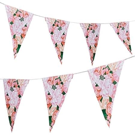 Ginger Ray Floral Paper Bunting Decoration For Weddings Or Parties ...