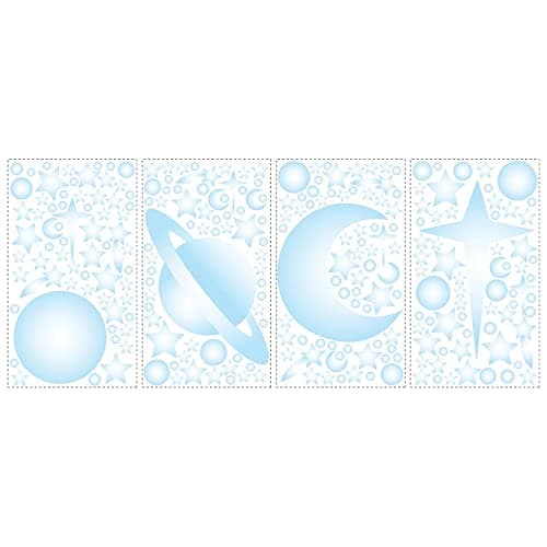 RoomMates RMK1141SCS Celestial Glow in the Dark Peel and Stick Wall Decals