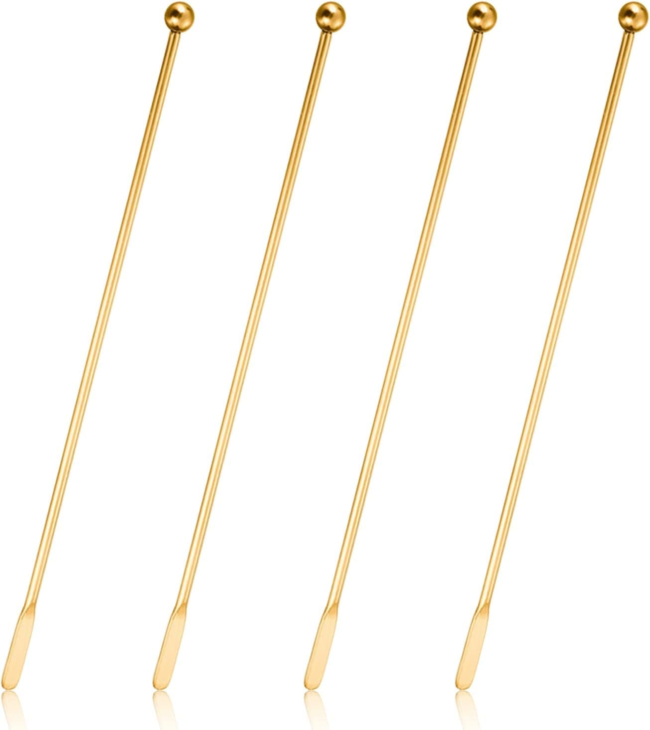 4Pcs Stainless Steel Stirrers Stir Cocktail Drink Swizzle Stick, 7.5 ...