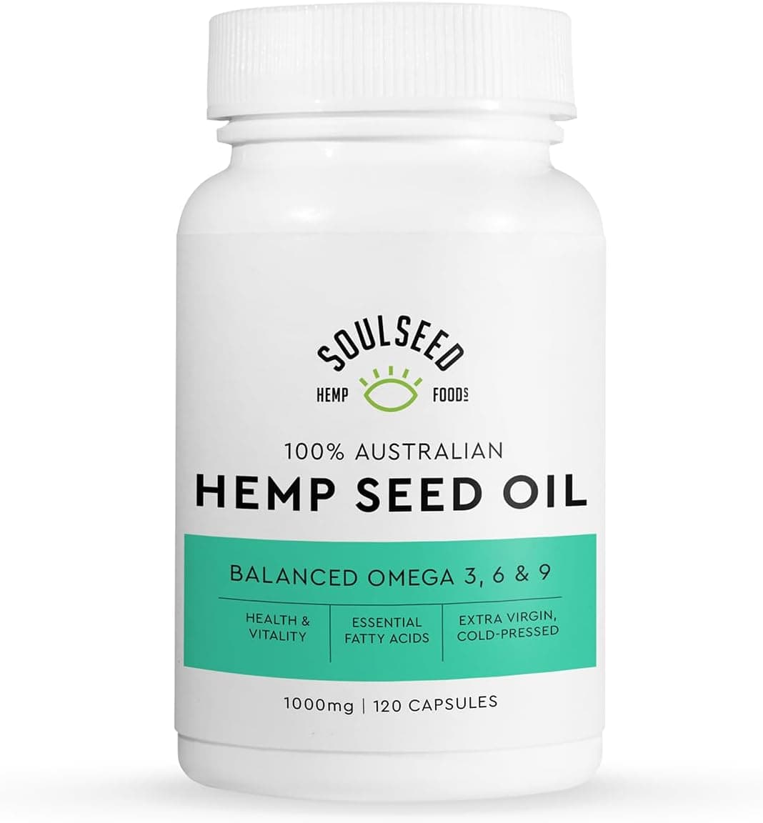 Soul Seed Hemp Seed Oil Capsules 1,000mg (1 Bottle, 120 capsules ...