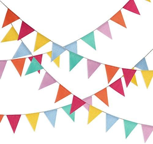 Amazon.com: HESTYA 42 Pieces Colorful Pennant Banner Flag Multicolor ...