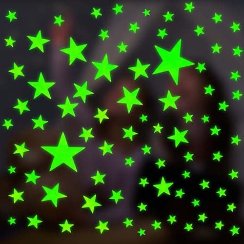 Glow in The Dark Stars, 265 PCS Star Stickers for Kids Bedroom Ceiling DIY Wall Decor